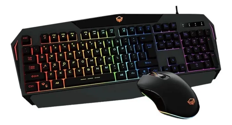 Kit Gamer Teclado Retroiluminado Rainbow + Mouse