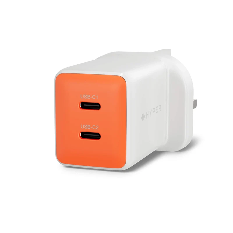 Cargador de pared HyperJuice Flex de 45 W con GaN - Naranja (Reino Unido)