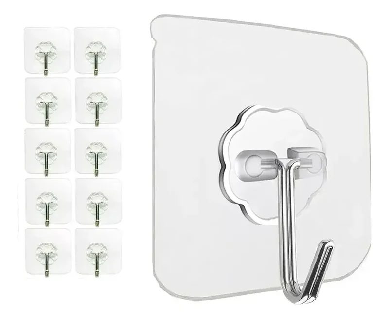 Ganchos para Pared Adhesivo X10 Unidad