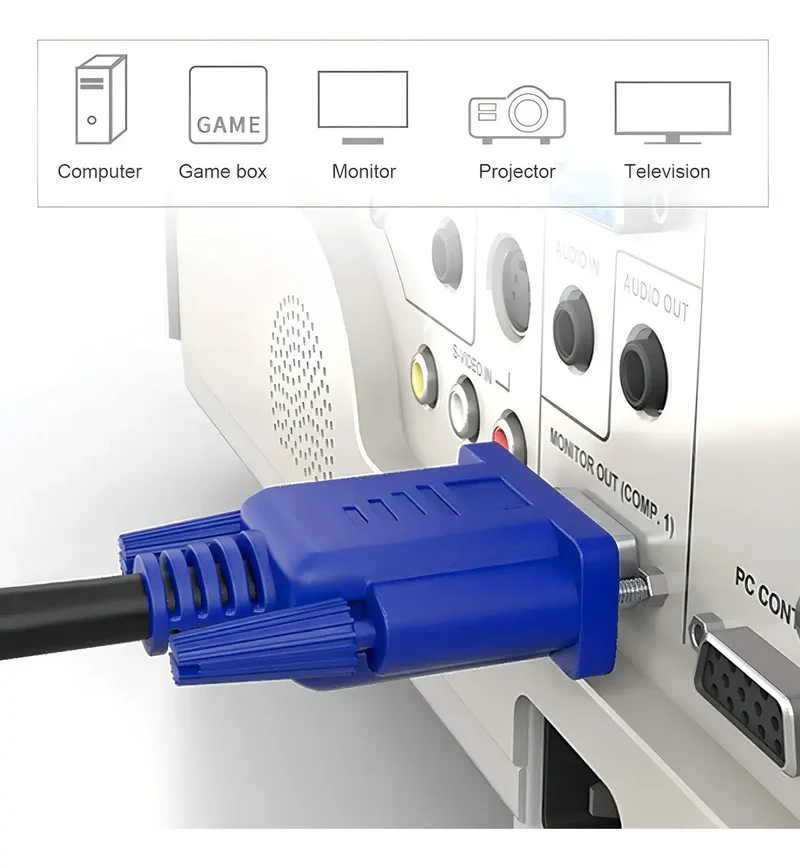 Cable VGA para Monitor y Proyector - 1.5M