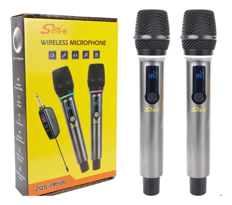 Kit De 2 Micrófonos Inalámbrico para Karaoke / Fiestas