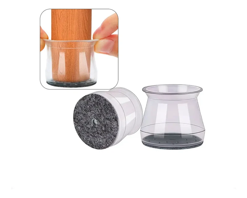 Funda para Silla de Silicona Transparente con Fieltro - Pack de 16 Un.