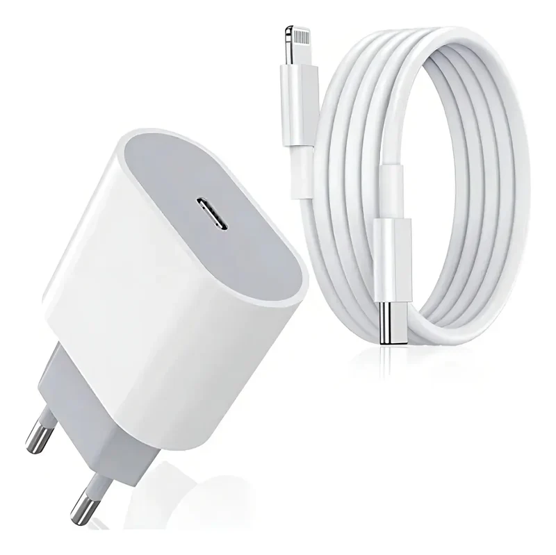 Cargador Carga Rápida Para iPhone + Cable de datos 1 mt
