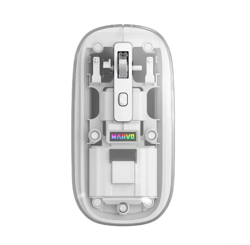 Mouse Marvo M810W Inalámbrico Con Batería - Bluetooth Blanco