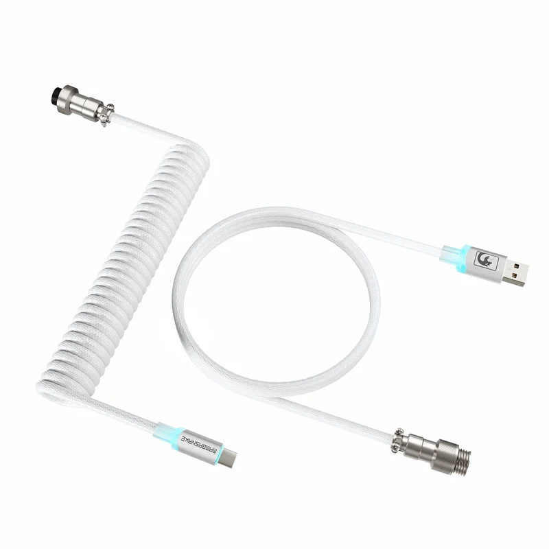 MAMBASNAKE C01 ULTIMATE 8K RGB Coiled Keyboard Cable