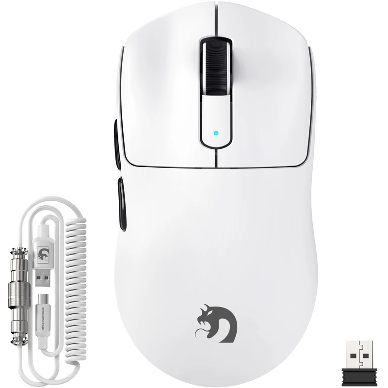 MAMBASNAKE M3 39g Lightweight Wireless Gaming Mouse PAW3395PRO with 8KHz Coiled Cable