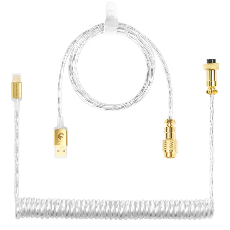 MAMBASNAKE C02 Coiled Clear Keyboard Cable