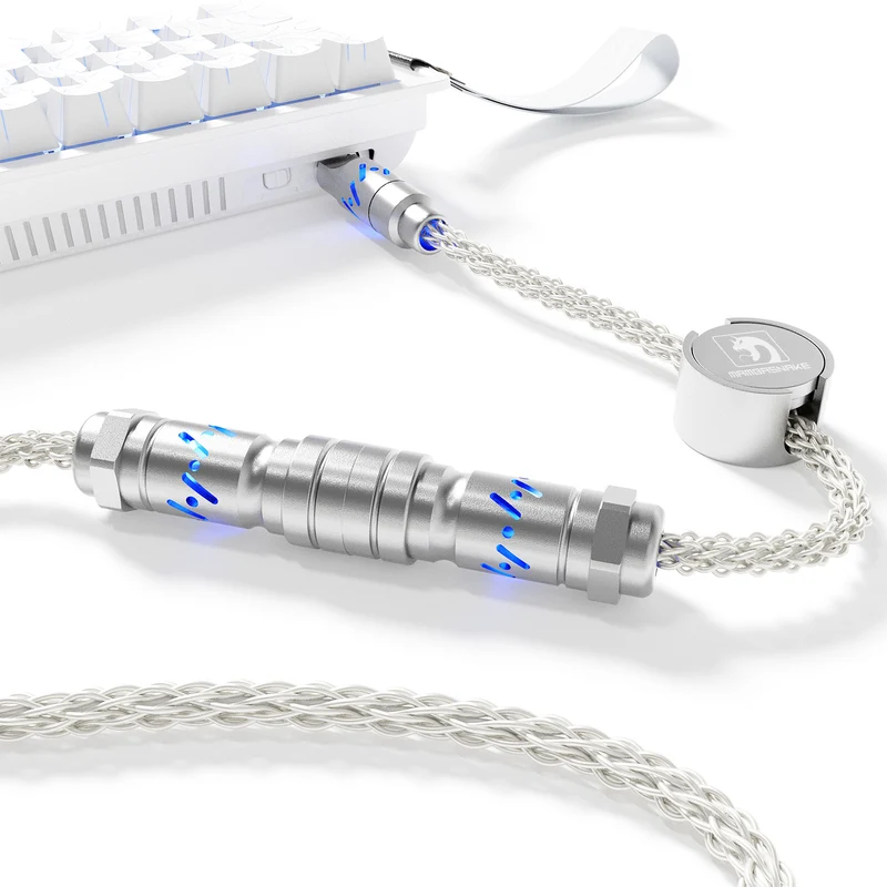 MAMBASNAKE C07 Custom Aviator Cable for 8KHz Magnetic Keyboard with Adjustable RGB Light