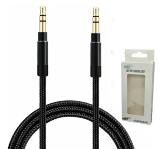 Cable acordonado AUX Audio 3,5MM 1M.