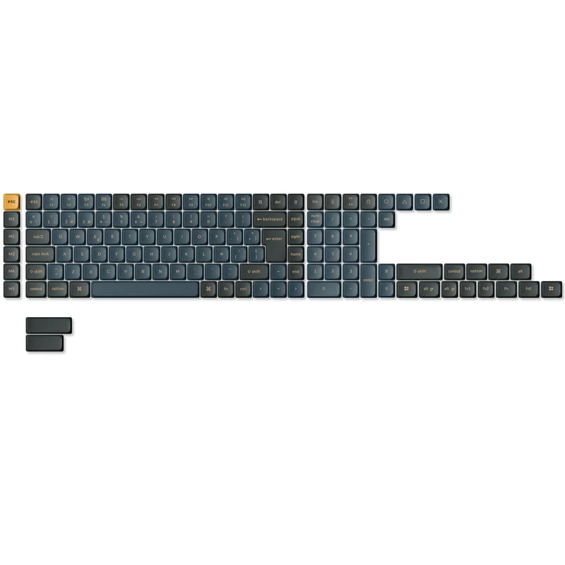 Juego completo de teclas ISO de perfil bajo, PBT y sublimación de tinta, con distribución LSA