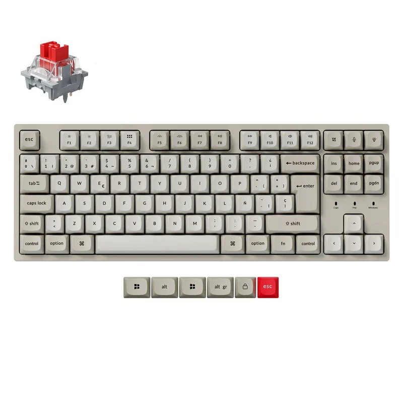 Teclado Mecánico Personalizado por Cable Keychron C1 Pro 8K QMK - Colección Distribución ISO