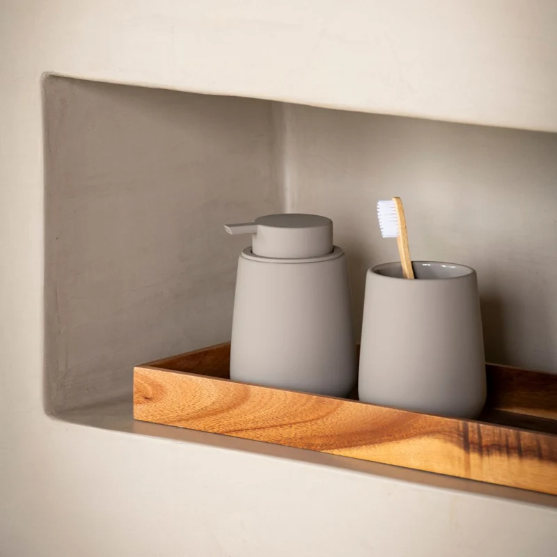 Set de baño de cerámica dolomita gris