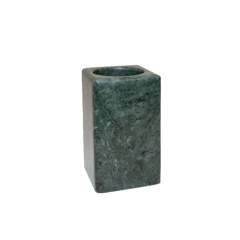 Portacepillo de mármol verde
