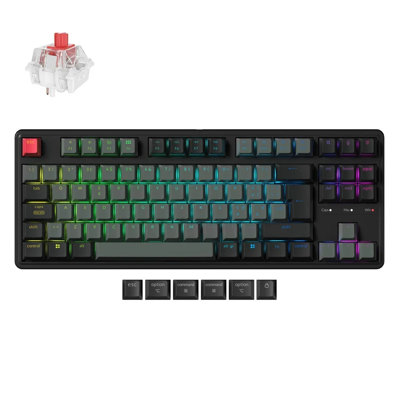 Teclado Mecánico Personalizado por Cable Keychron C3 Pro 8K QMK - - Colección Distribución ISO