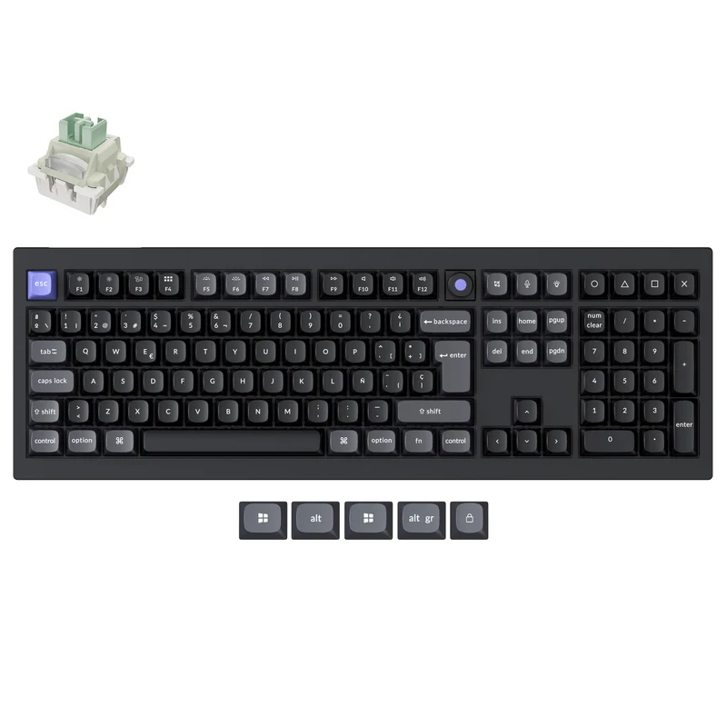 Teclado mecánico personalizado con cable e interruptores magnéticos Keychron Q6 HE 8K – Colección de Distribución ISO