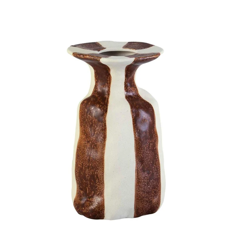 Jarrón de rayas de cerámica Puglia 26 cm