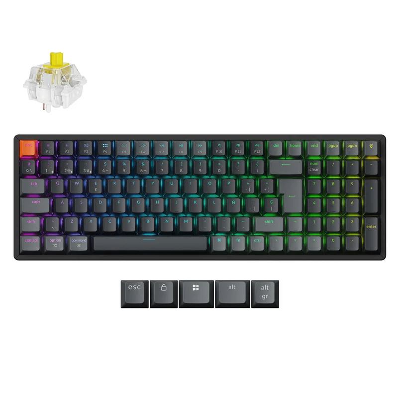 Teclado Mecánico Personalizado Inalámbrico Keychron K4 QMK - Colección de Distribución ISO (Version 3)