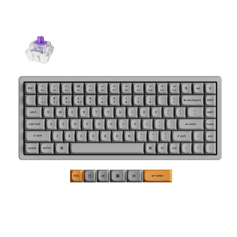 Teclado Personalizado Inalámbrico con interruptores Magnéticos Keychron K2 HE - Edición Concrete (Distribución US ANSI)