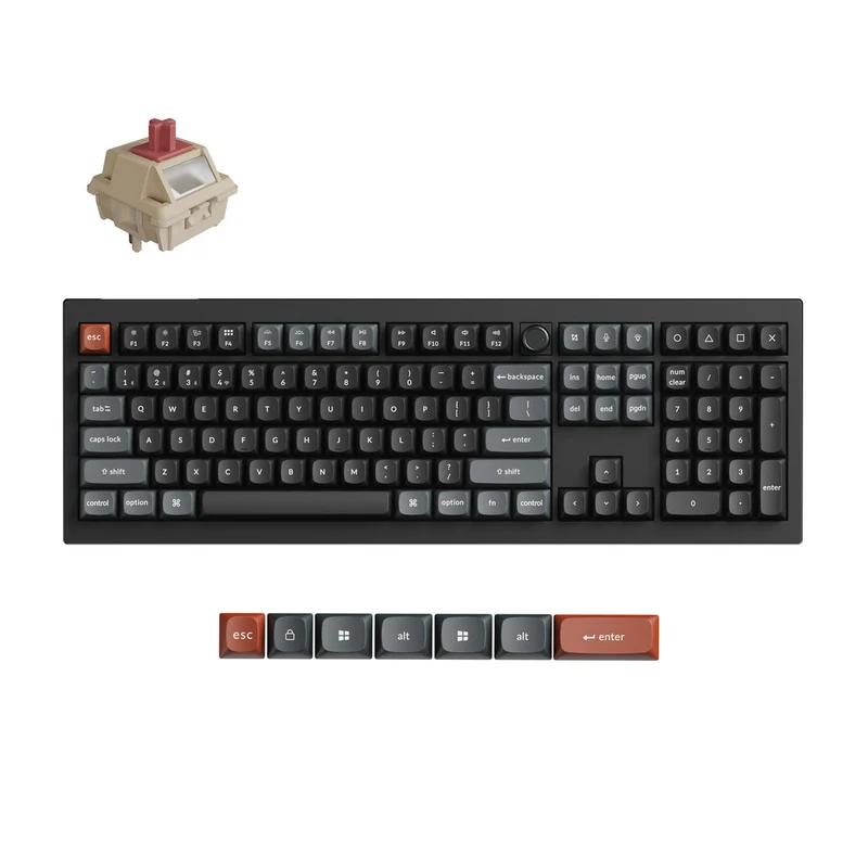 Teclado Mecánico Personalizado Inalámbrico Keychron V6 Ultra 8K (Distribución ANSI de EE. UU.)