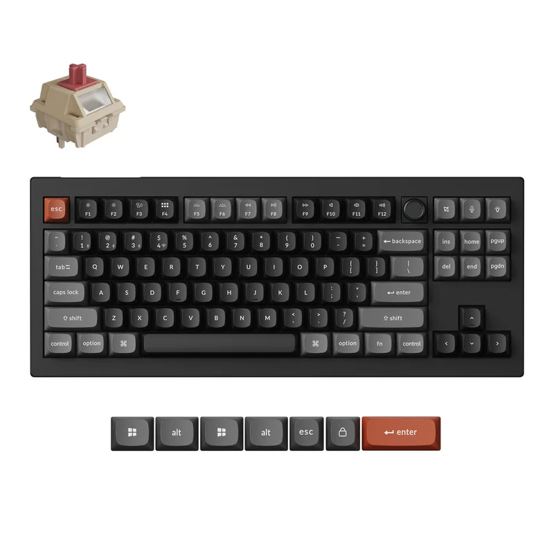 Teclado Mecánico Personalizado Inalámbrico Keychron V3 Ultra 8K (Distribución ANSI de EE. UU.)