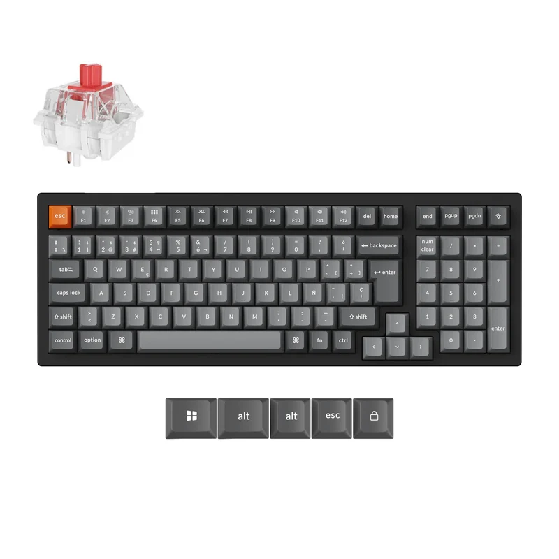 Teclado Mecánico Personalizado Inalámbrico Keychron K4 Max QMK - Colección de Distribución ISO