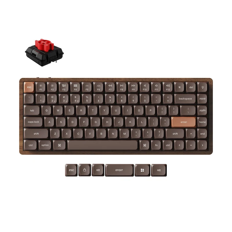 Teclado Mecánico Personalizado Inalámbrico Keychron K3 Max QMK - Edición Especial Todo Madera (Distribución ANSI de EE. UU.)