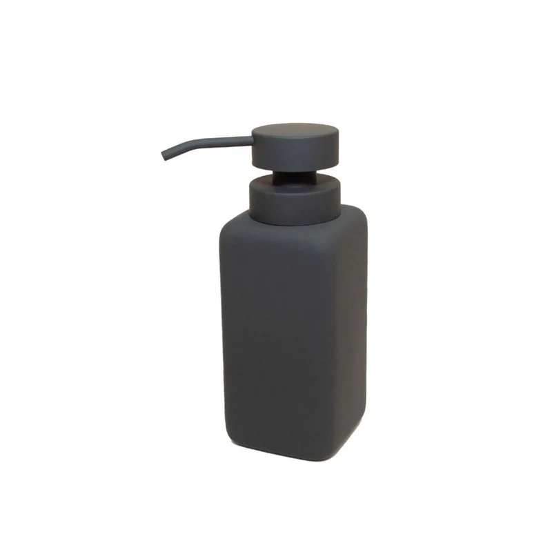 Dispensador de jabón cerámica Soft Touch gris antracita