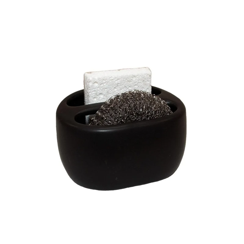 Soporte para esponja de cerámica negro