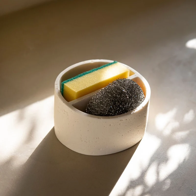 Soporte para estropajo efecto piedra