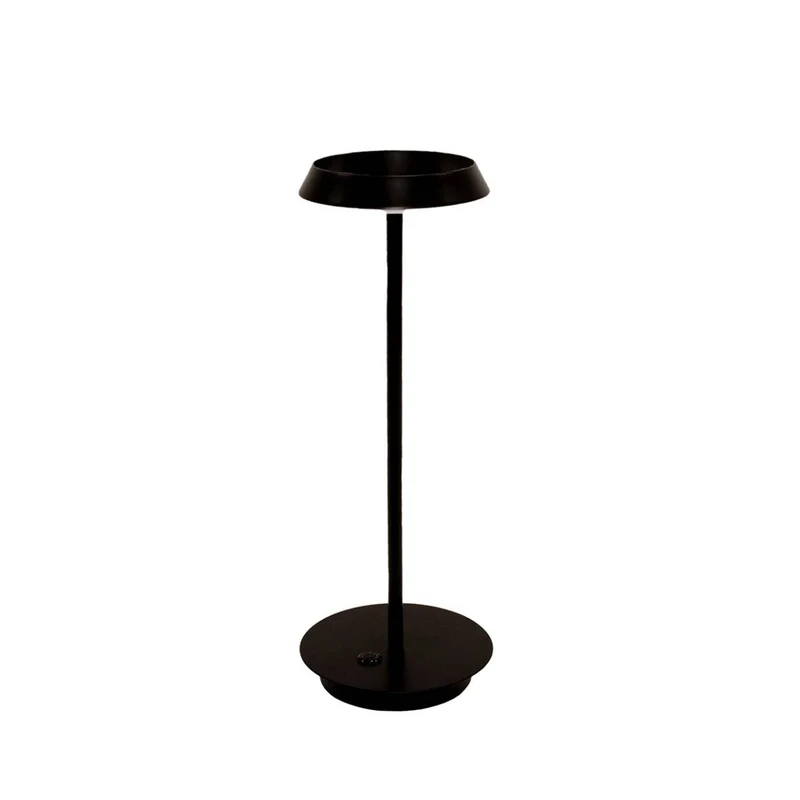 Lámpara LED inalámbrica Clare negra Ø15x38 cm