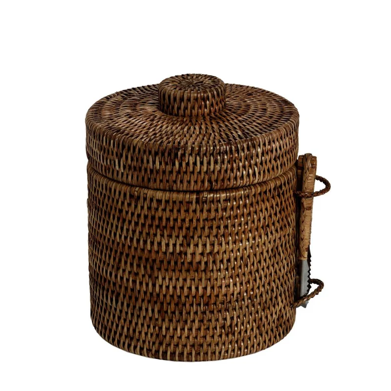 Cubitera de ratán marrón 3 litros
