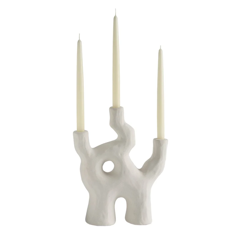 Candelabro decorativo de cerámica