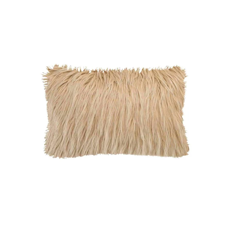 Cojín decorativo de pelo beige 40x60