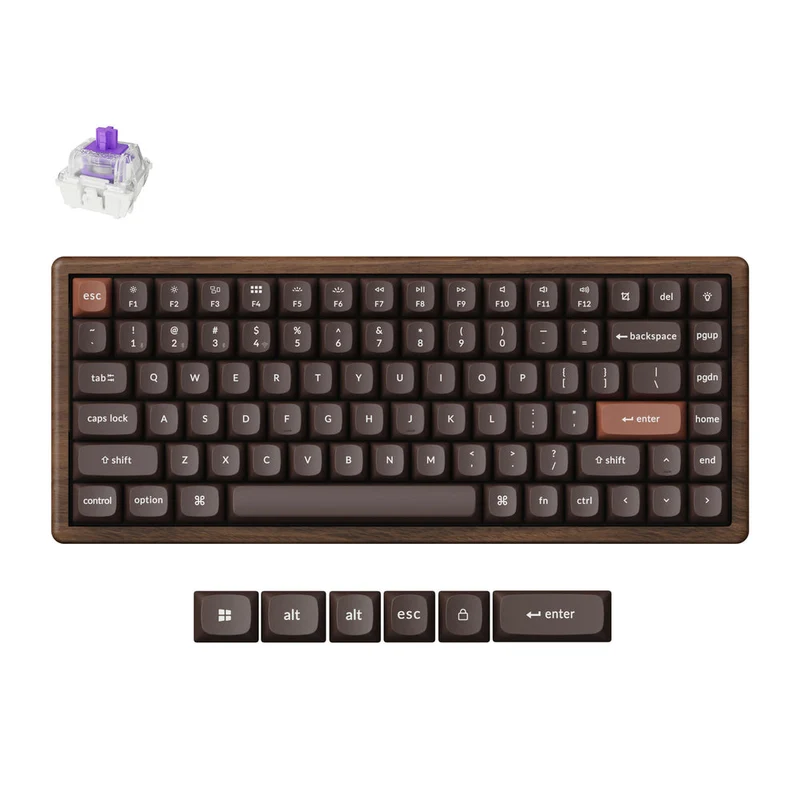 Teclado Personalizado Inalámbrico con interruptores Magnéticos Keychron K2 HE (Edición especial de madera maciza)