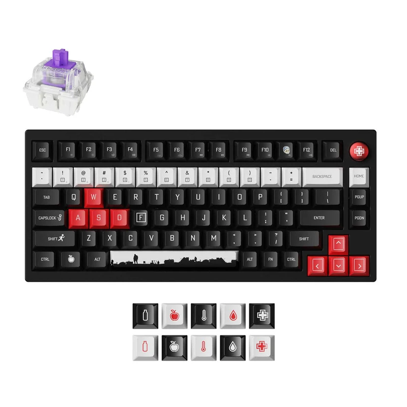 Teclado personalizado inalámbrico magnético Switch Edición Especial DayZ (Distribución US ANSI)