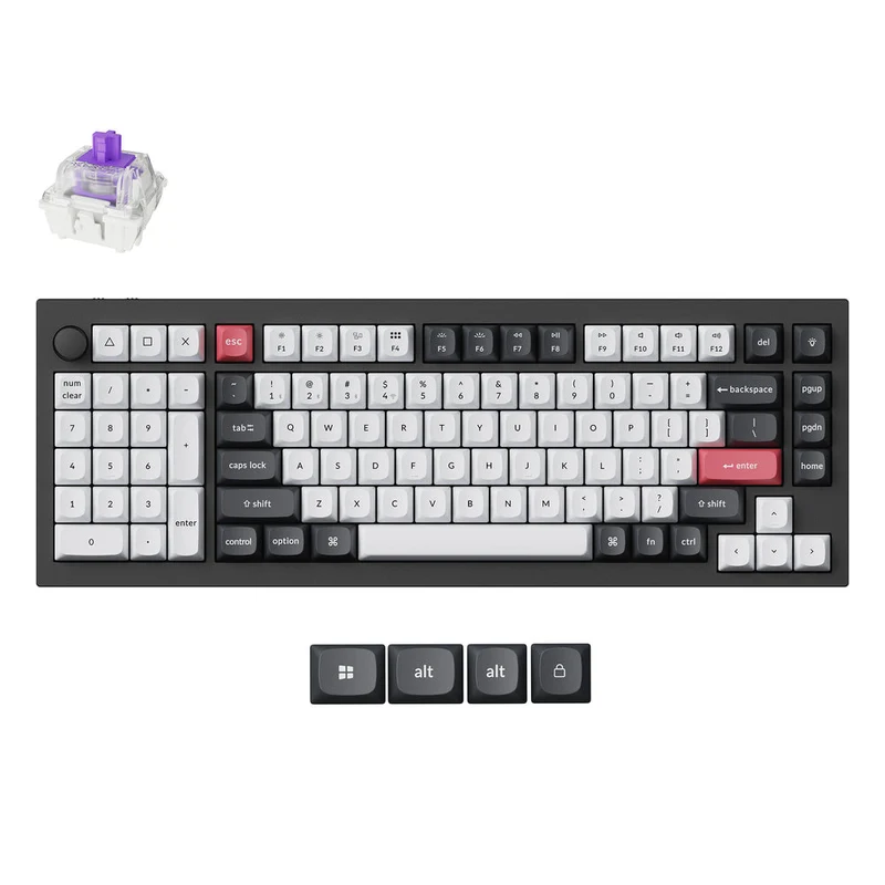 Teclado Personalizado Inalámbrico Keychron Q12 HE QMK (Distribución ANSI de EE. UU.)