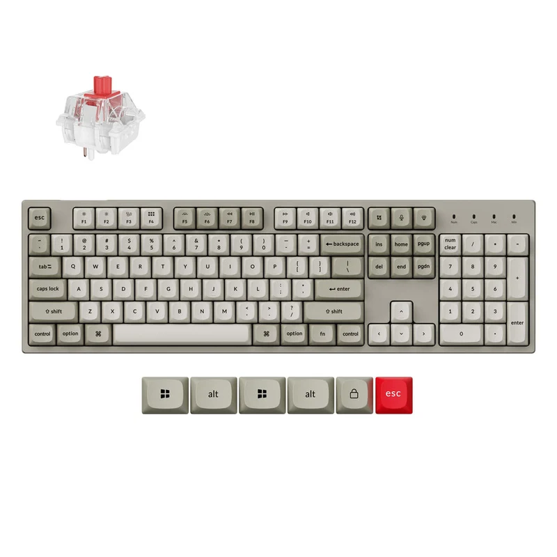 Teclado Mecánico Personalizado por Cable Keychron C2 Pro 8K QMK (Distribución ANSI de EE. UU.)