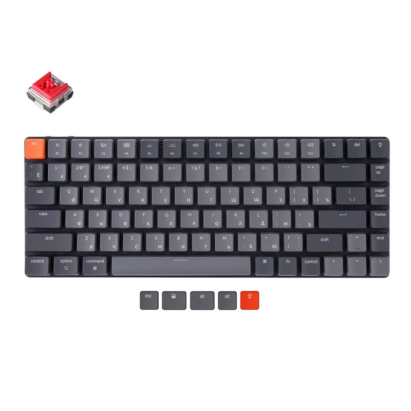 Teclado mecánico inalámbrico ultra delgado Keychron K3 (Distribución rusa RU) - Versión 2
