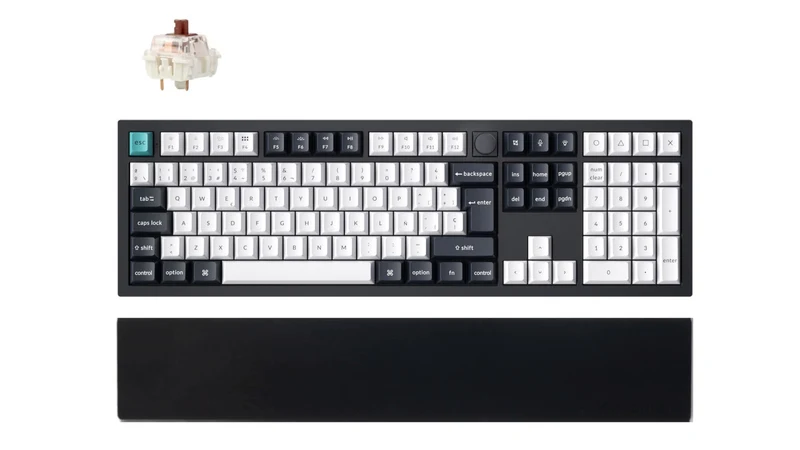 Combo: Teclado Inalámbrico Keychron Q6 Max QMK Layout ISO + Reposamuñecas de Silicona