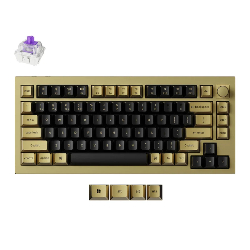 Teclado mecánico personalizado inalámbrico Keychron Q1 HE QMK - Edición Cobre (Distribución EE. UU.)