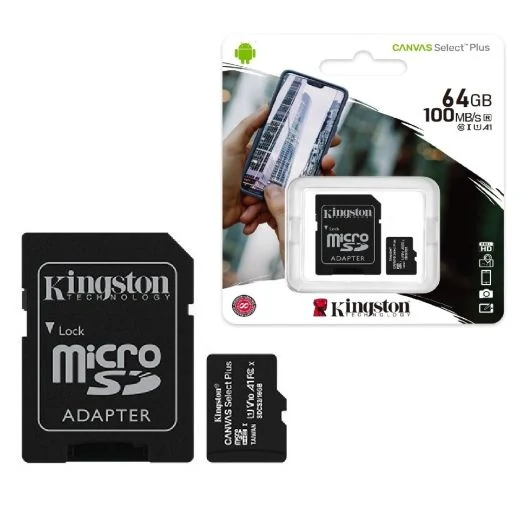 Memoria Micro SD Kingston Select Plus, 64GB