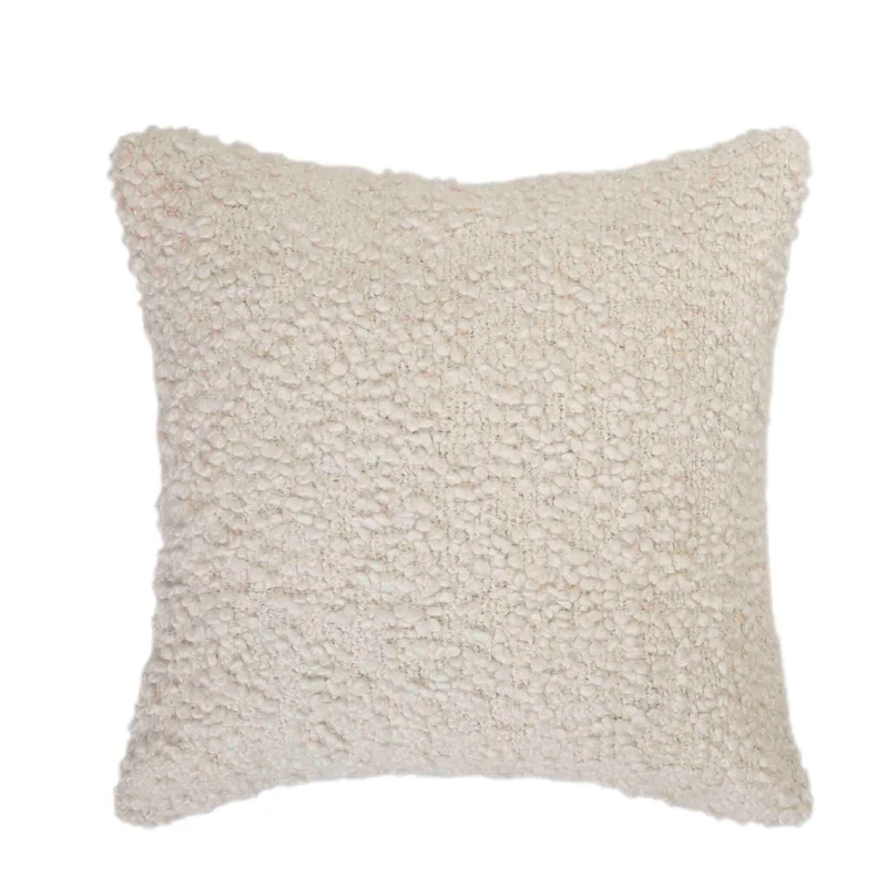 Cojín cuadrado de blouclé blanco 50x50