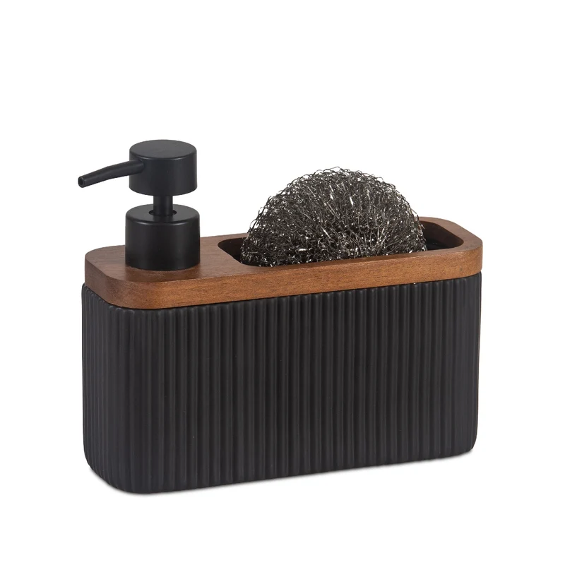 Dispensador de cocina de cerámica negro