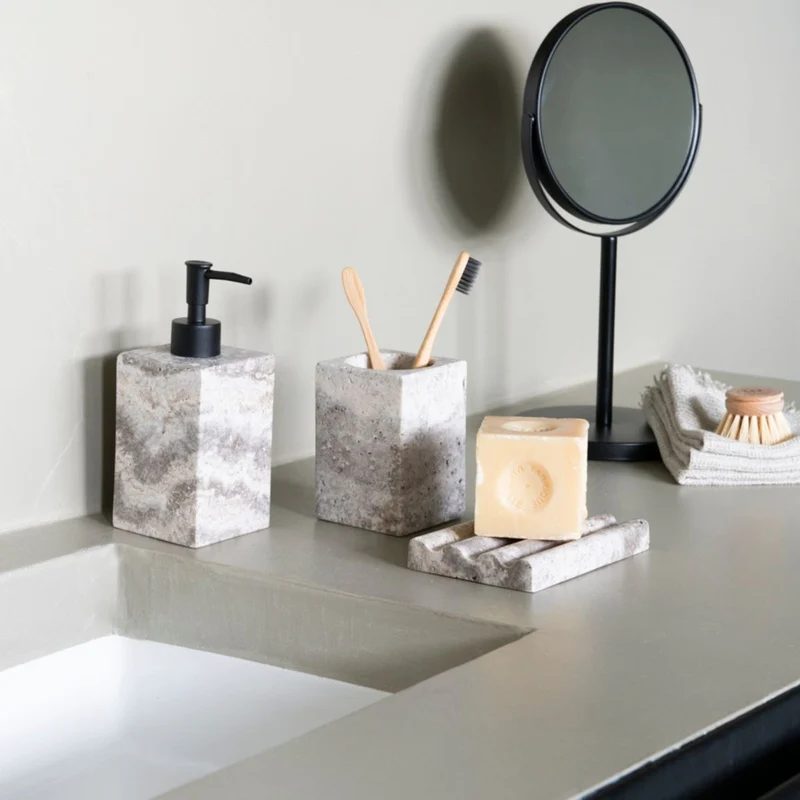 Dispensador de mármol gris 150 ml
