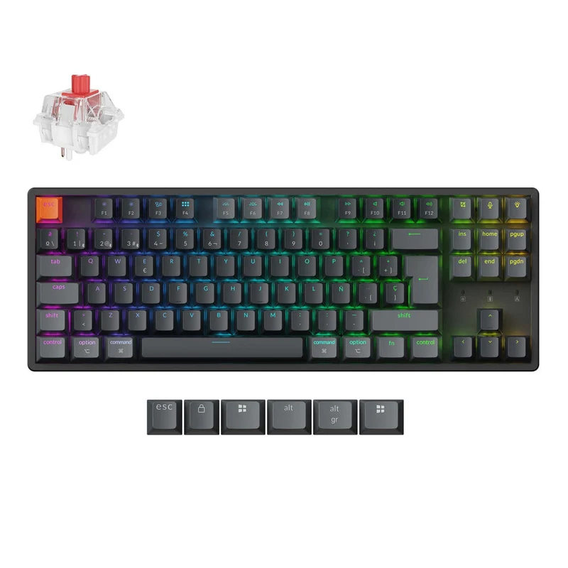 Teclado Mecánico Inalámbrico Keychron K8 QMK - Colección de Distribución ISO (Version 2)