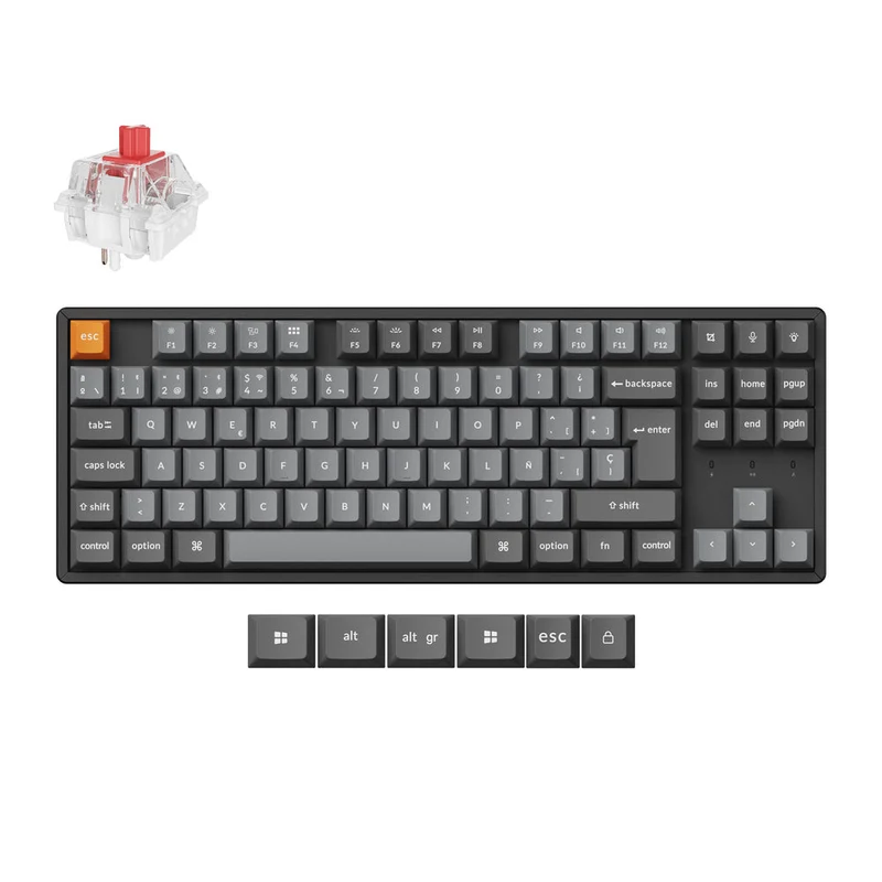 Teclado Mecánico Personalizado Inalámbrico Keychron K8 Max QMK - Colección de Distribución ISO