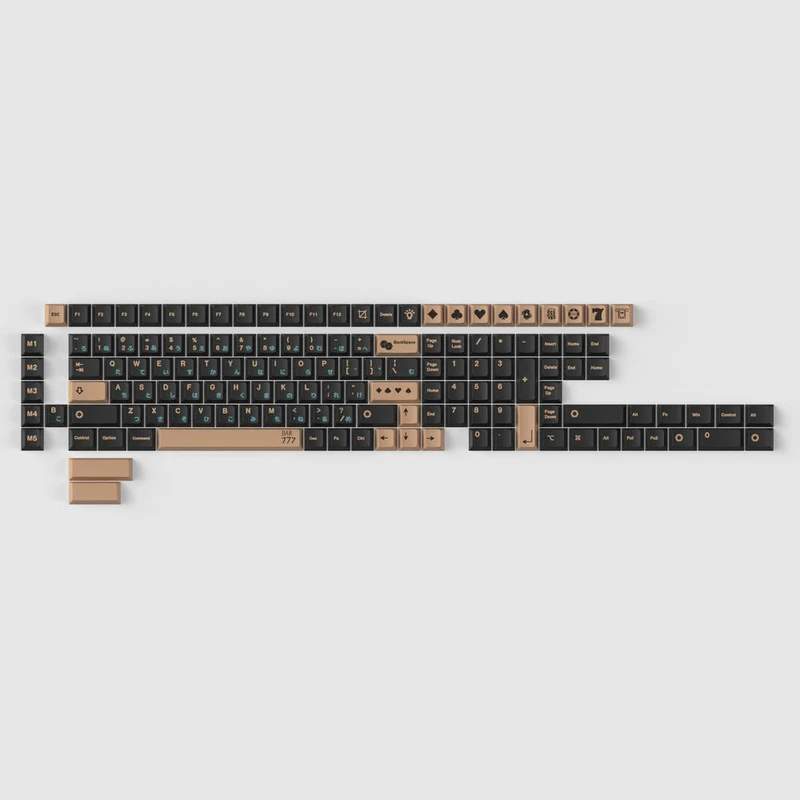 Golden Casino - Cherry Perfil Dye-Sub PBT Juego Completo de Keycaps