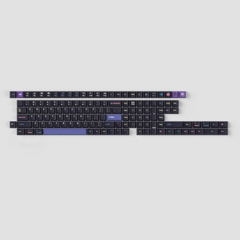 Conjunto completo de teclas Cherry Profile Dye-Sub PBT - Desarrollador Cibernético