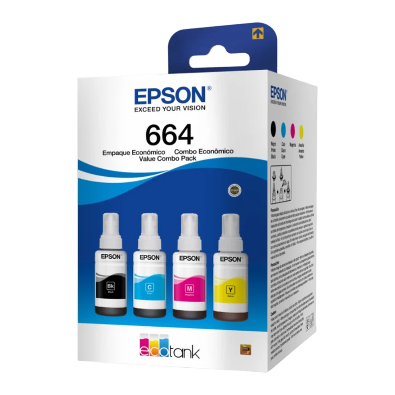 Epson Kit Botellas de Tinta T664, 4 Unidades