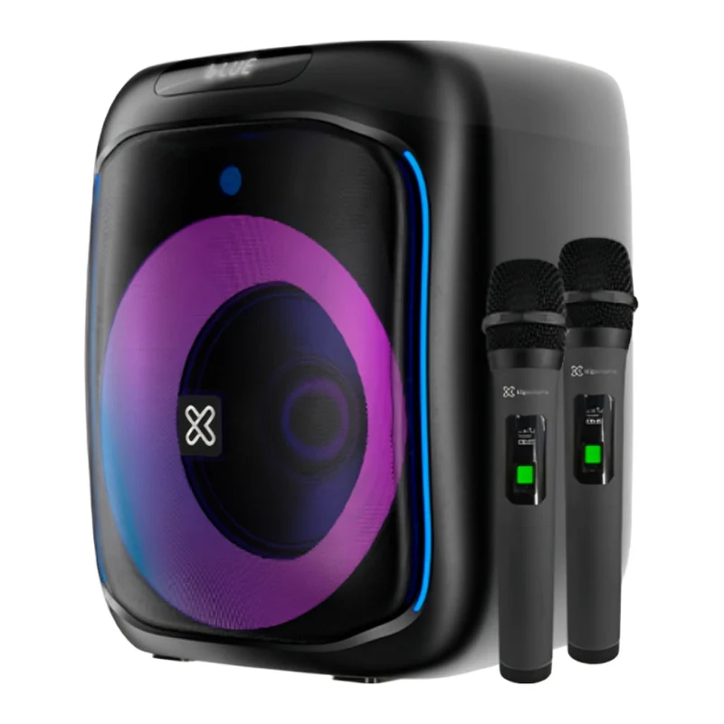 Klip Xtreme Parlante Inalámbrico Portátil BoomBlaster + 2 Micrófonos Inalámbricos, KLS-655-2M